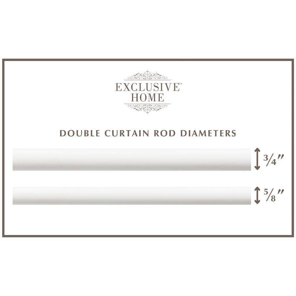 Matte Silver Adjustable Double Curtain Rod, 52"-72"