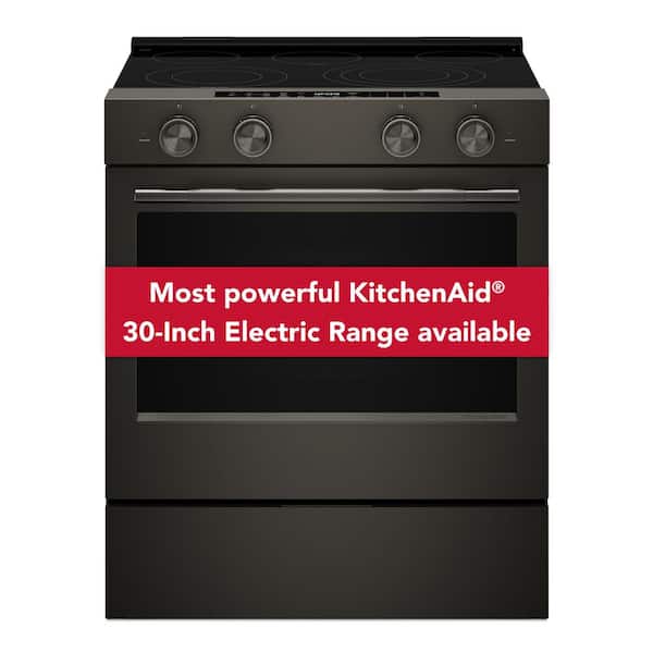 30 in. 5 Element Slide-In Electric Range in Black Ore wih EvenHeat Hyper Element