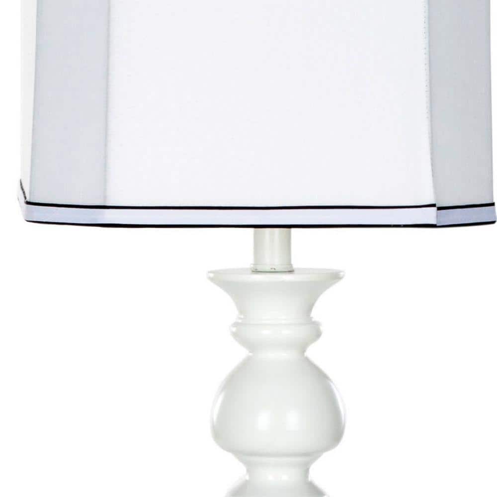 Polly 36" White Resin Candlestick Table Lamp