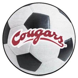 Washington State Cougars White Soccer Ball Rug - 27in. Diameter