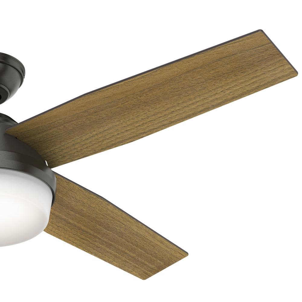 Noble Bronze 52" Contemporary Ceiling Fan with LED Light and Remote