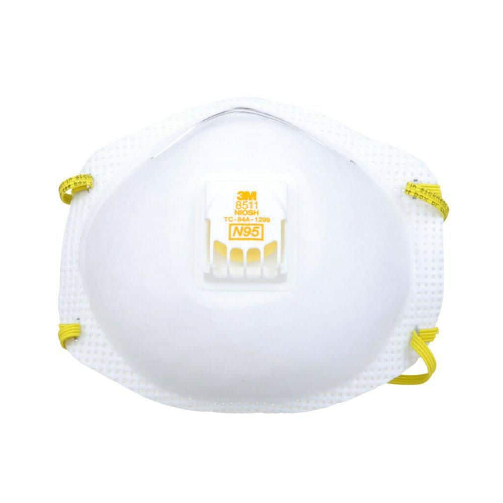 3M 8511 N95 Paint Disposable Respirator with Cool Flow Valve (2-Pack)