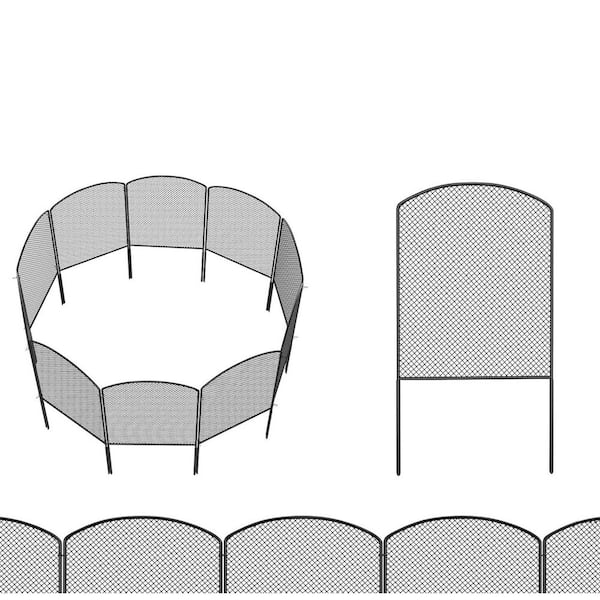 FAWEY TRED INC Garden Fenc in.g 24 Pack, 24 in. (H) x 27 ft. (L) Rustproof Metal Wire Panel Border