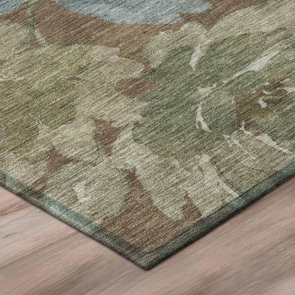 Chantille Machine Washable Indoor/Outdoor Abstract ACN3014 Chocolate 2 ft. x 7 ft. Runner Rug