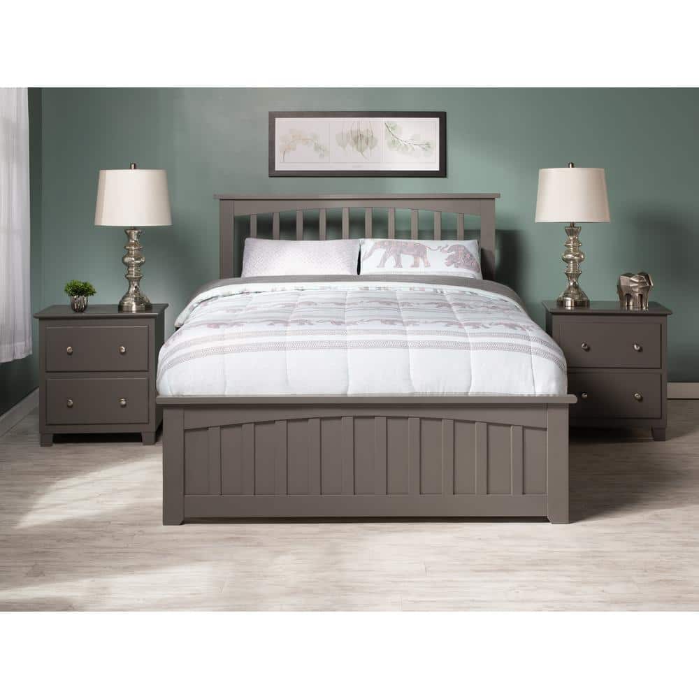 Mission Full Platform Bed with Matching Foot Board with Full Size Urban Trundle Bed in Grey price history on PriceWatchPro