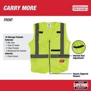 Small/Medium Yellow Class 2 High Visibility Safety Vest with 10 Pockets (4-Pack)