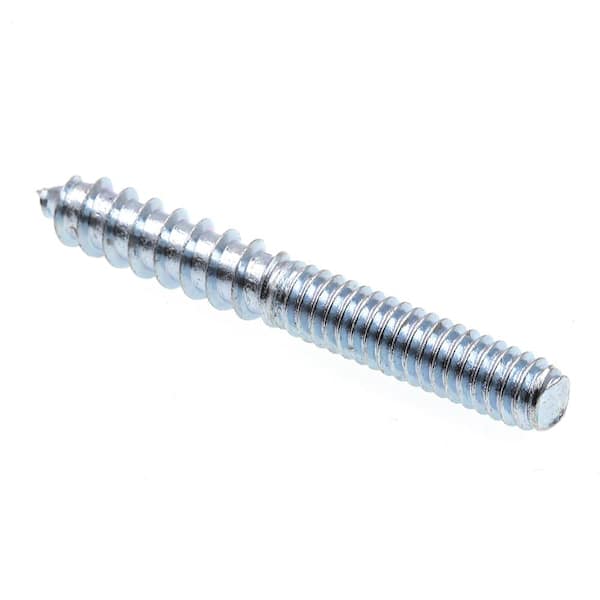 Prime-Line 1/4 in.-20 x 2 in., Plain Steel Hanger Bolts (10-Pack)