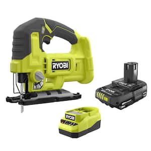 RYOBI ONE+ 18V Cordless Jig Saw Kit with 1.5 Ah Battery, Charger