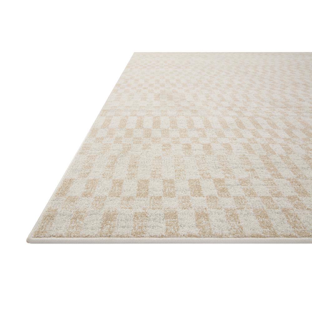 Ivory and Natural Diamond Synthetic 4' x 6' Area Rug