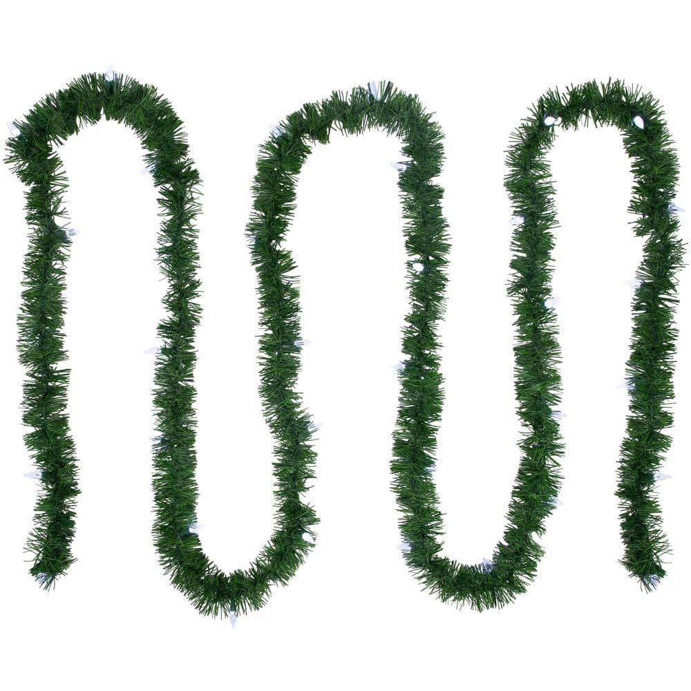 18 ft. x 3 in. Pre-Lit Pine Artificial Christmas Garland Pure White LED Faceted Lights price history on PriceWatchPro