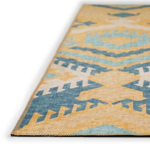 Modena Marigold 1 ft. 8 in. x 2 ft. 6 in. Ikat Accent Rug