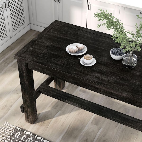 Furniture of America Anthus Antique Black Counter Height Table IDF