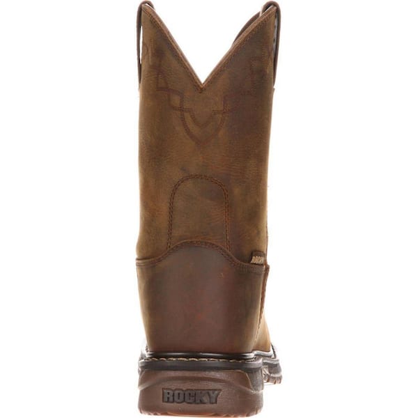 Rocky Men\'s Brown Leather Western Work Boots SZ 12 M Rocky Men main image 2