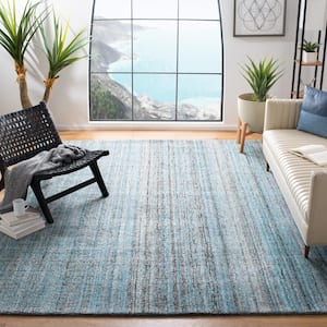 Abstract Blue/Multi Doormat 3 ft. x 5 ft. Solid Area Rug