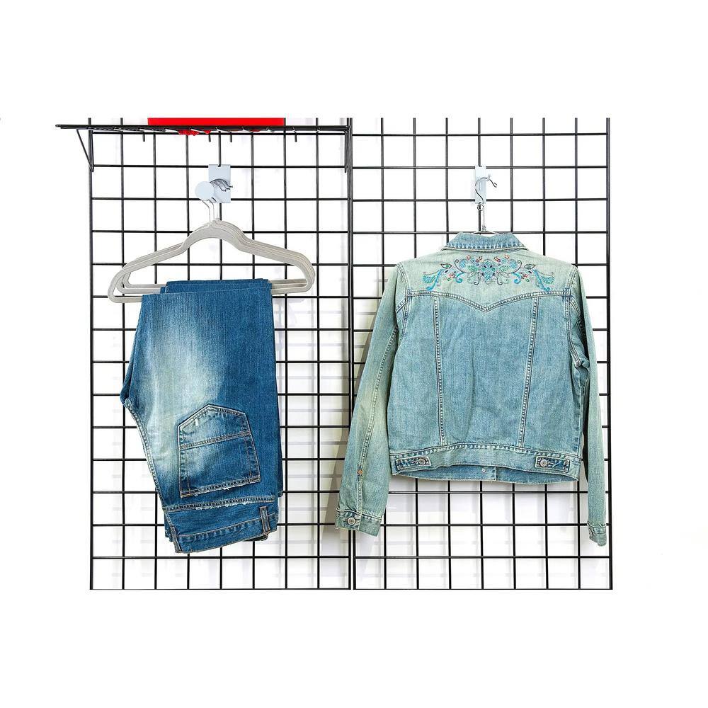 Chrome 2' x 7' Wire Slatgrid Panel for Versatile Displays