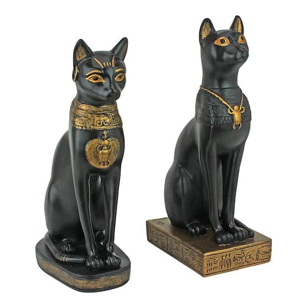 Design Toscano Egyptian Cat Goddess Novelty Bastet Statues: Set of 2