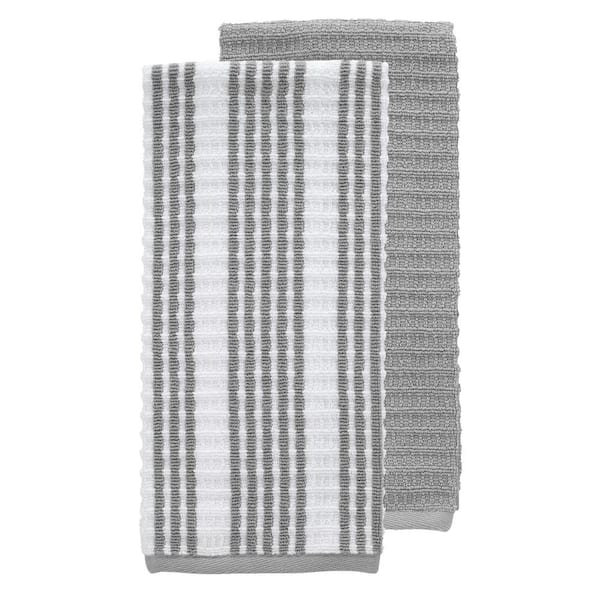 RITZ T-fal Red Solid and Stripe Cotton Waffle Terry Kitchen Towel (Set of  4) 68548 - The Home Depot