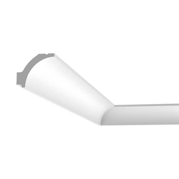 1-7/8 in. x 1-5/8 in. x 78-3/4 in. Primed White Plain Polyurethane Crown Moulding (2-Pack)