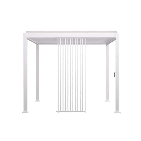 MIRADOR 111 Series 1/3 10 ft. Deco Panel V White Accessory for Pergolas