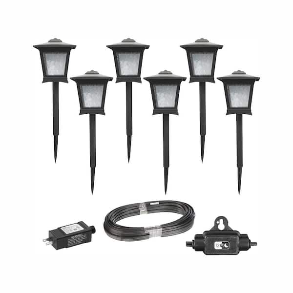 Photo 1 of ** UNCLEAN**
Low Voltage Black Outdoor Integrated LED Landscape Path Light (6-Pack Kit)