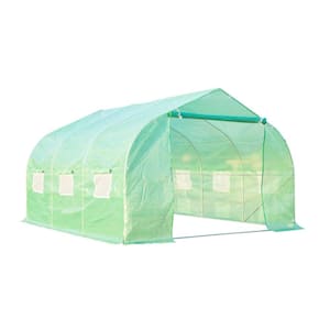80 in. L x 116 in. W x 80 in. H OutdoorPortable Walk-In Tunnel Greenhouse w/Windows UV/Weather Resi. Cover & Steel Frame