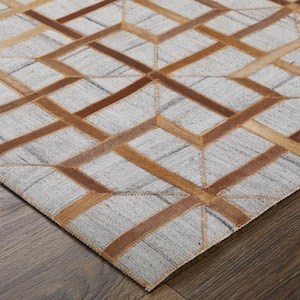 Tan and Brown Geometric 8 ft. x 11 ft. Area Rug