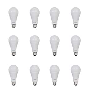 200-Watt Equivalent A21 Non-Dimmable High Brightness Frosted E26 Medium Base LED Light Bulb Bright White 3000K (12-Pack)