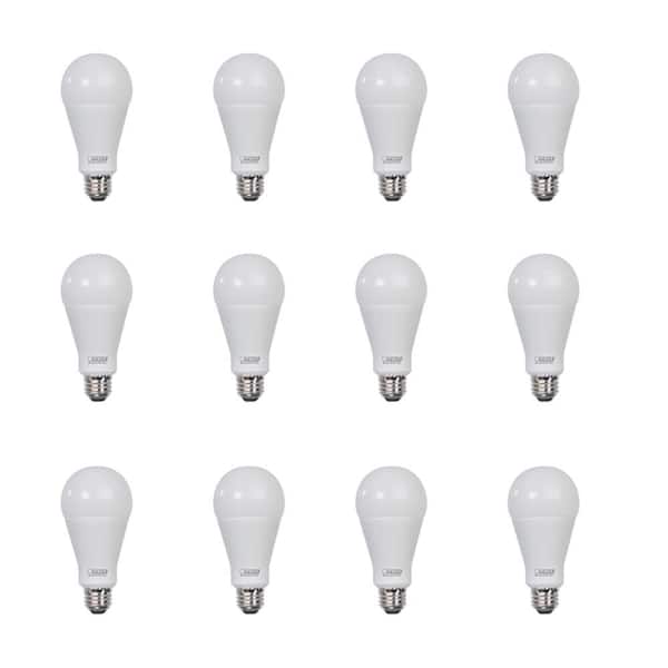 Feit Electric 200-Watt Equivalent A21 Non-Dimmable High Brightness Frosted E26 Medium Base LED Light Bulb Bright White 3000K (12-Pack)