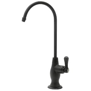 Deluxe Water Filter Faucet, Stainless Steel Matte Black - 100% Lead-Free Drinking Water Faucet - Coke Shaped Faucet Body
