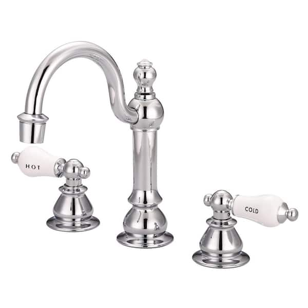 Water Creation Vintage Classic 8 in. Widespread 2-Handle High Arc ...