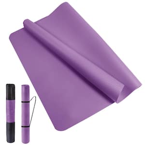 Purple High Density Large Yoga Mat 79 in. L x 52 in. W x 0.4 in. Pilates Exercise Mat Non Slip (28.5 sq. ft.)