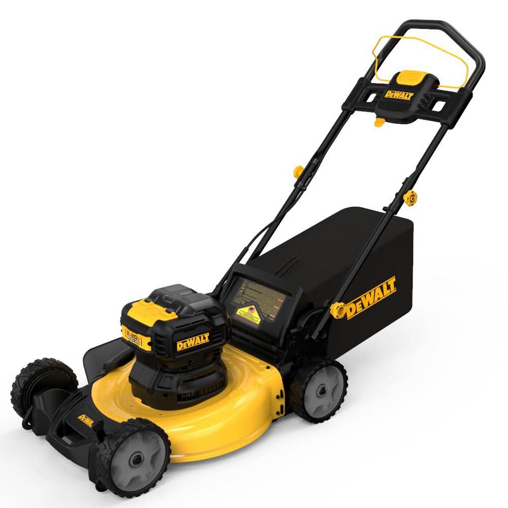 DEWALT 20V MAX 21.5 in. Electric Battery Powered Walk Behind Push Lawn  Mower with (2) 10Ah Batteries & Charger DCMWP233U2 - The Home Depot