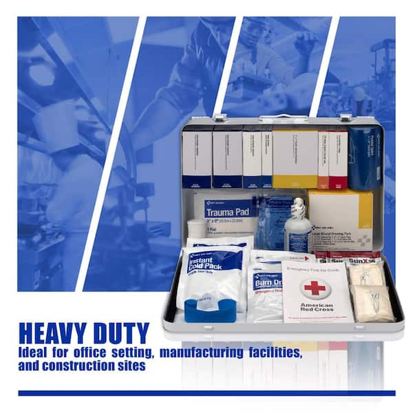 First Aid Only Contractor ANSI Class B First Aid Kit for 50 People, 254 Pieces, Metal Case