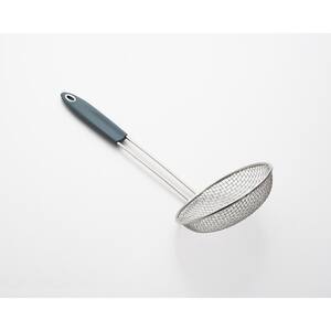 5.5 in. Stainless Steel Wire Strainer with Gray Plastic Handle
