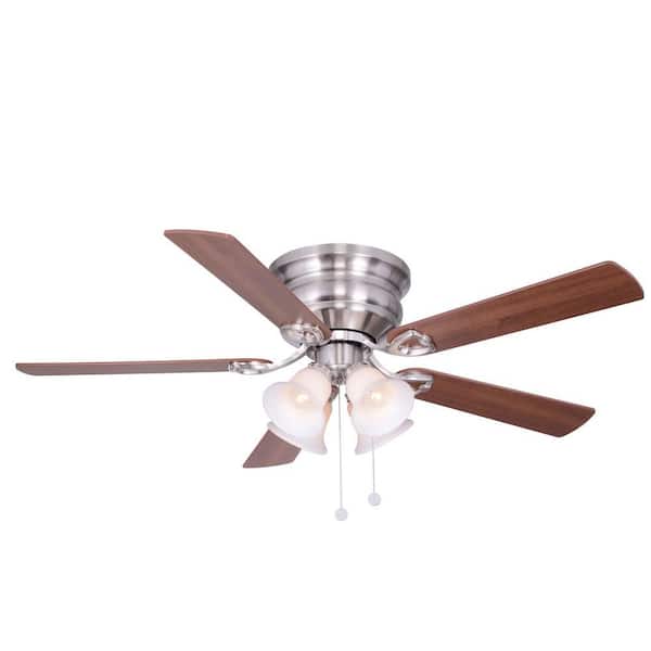 Unbranded Clarkston 52 in. Indoor Brushed Nickel Ceiling Fan with Light Kit