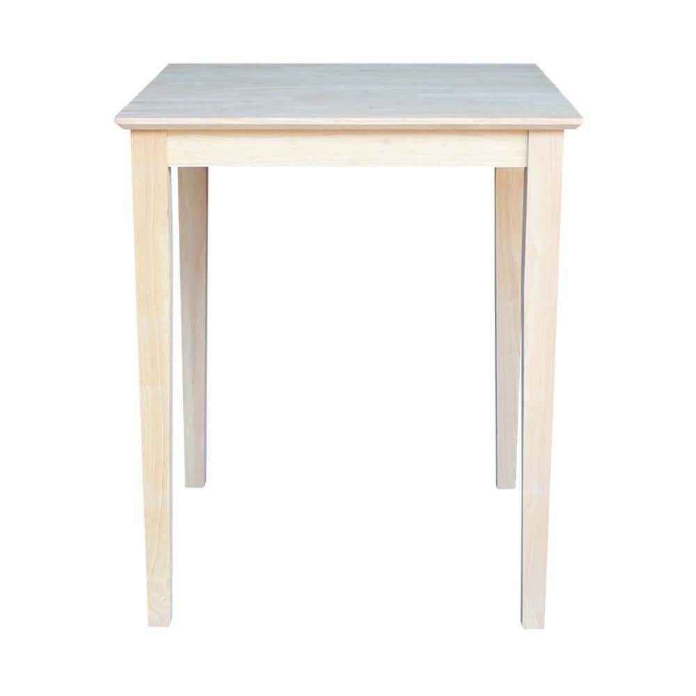 International Concepts Solid Wood Top Table with Shaker Legs