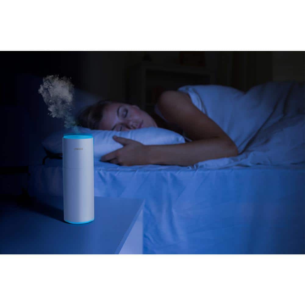 White Ultrasonic Cool Mist Portable Humidifier with Color Changing Light