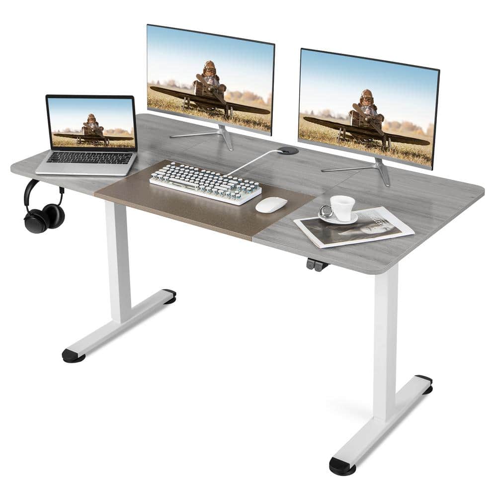 Monomi Electric Standing Desk, 55 x 28 inches Height Adjustable Desk,  Ergonomic Home Office Sit Stand Up Desk with Memory Preset Controller  (Natural