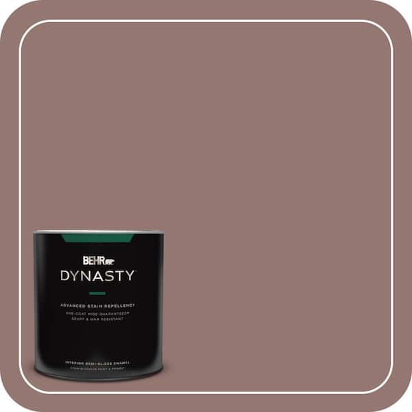 BEHR DYNASTY 1 qt. #710B-5 Milk Chocolate Semi-Gloss Enamel Interior Stain-Blocking Paint and Primer