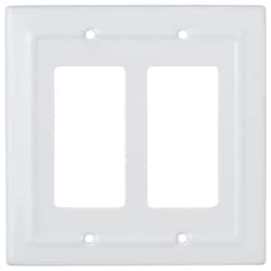 Architectural 2-Gang Decorator/Rocker Wall Plate (Classic White)