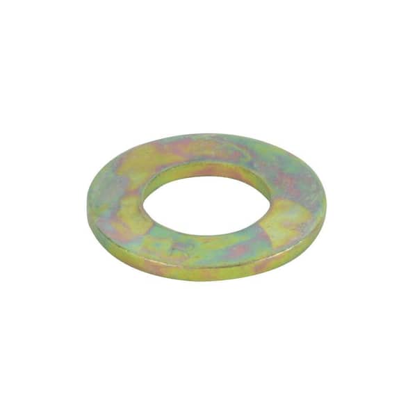 1/4 in. Grade-8 Yellow Zinc-Plated Flat Washer (4 per Pack)