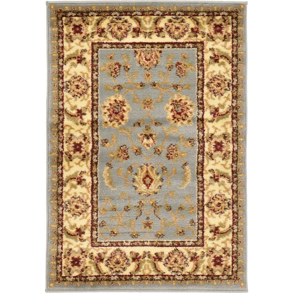 Unique Loom Voyage St. Louis Light Blue 2' 2 x 3' 0 Area Rug