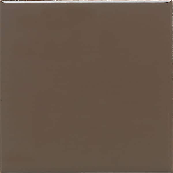 Matte Artisan Brown 4-1/4 in. x 4-1/4 in. Ceramic Wall Tile (12.5 sq. ft. / case)