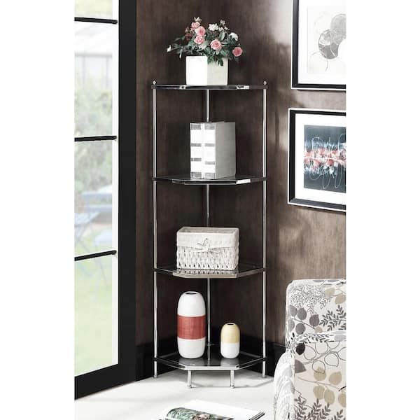 Single Chrome Corner Shelf