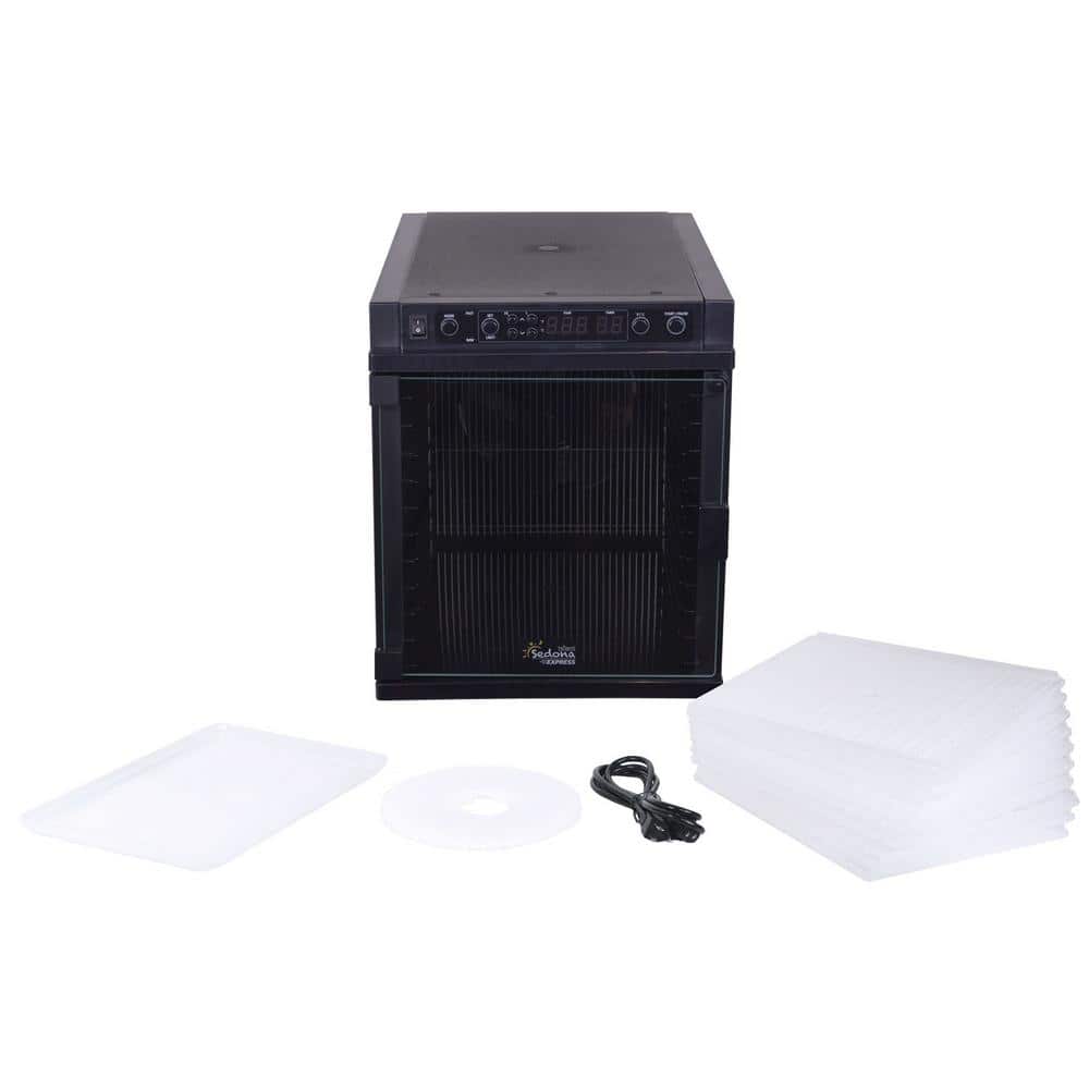 Black 11-Tray Digital Food Dehydrator with Adjustable Thermostat