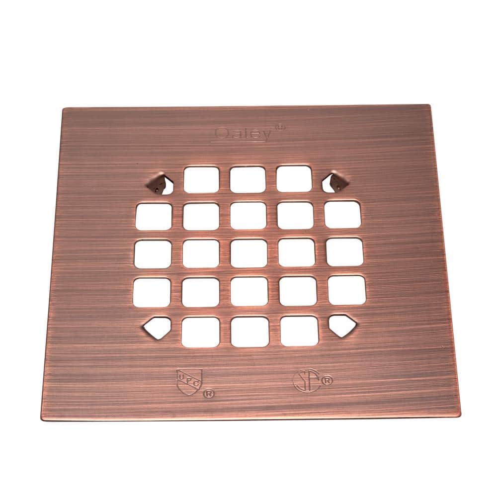UPC 038753462677 product image for OATEY 4-1/4 in. Square Snap-In Oil Rubbed Bronze Shower Drain Cover | upcitemdb.com
