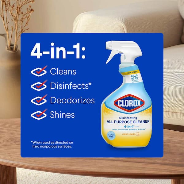 32 oz. Crisp Lemon Scent Bleach Free Disinfecting All-Purpose Cleaner Spray