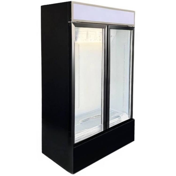 Elite Kitchen Supply 38.5 in. W 21.2 cu. ft. Commercial NSF Merchandising Door Cooler EL22 in Black