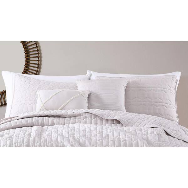 Unbranded Kori Soft-Washed 5-Piece Taupe Polyester King Quilt Set