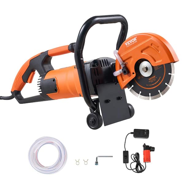 Electric Concrete Saw 26 in. x 9 in. Circular Saw Cutter 2000 Watt High Power with Max Cutting Wet Dry Disk Saw Cutter